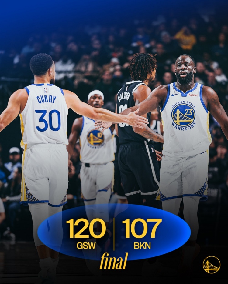 拒绝连败！勇士官方晒出本场获胜海报：库里、追梦、巴特勒同框