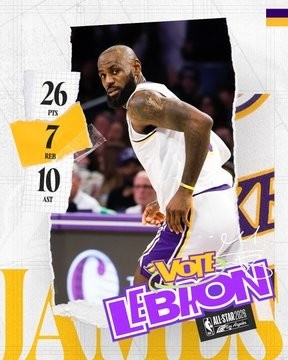 【体育头条】拉拉维亚的呢？湖人官推发布东契奇和詹姆斯本场数据海报(图2)