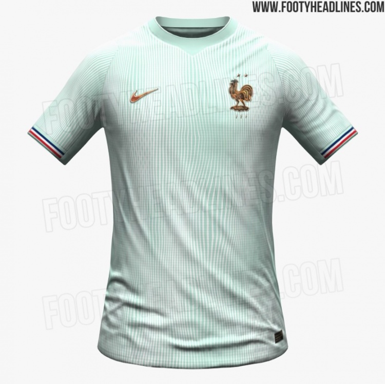 【五洲】法国世界杯客场球衣谍照:设计灵感源自自由女神像,致敬法美友谊(图2) 【五洲】法国世界杯客场球衣谍照:设计灵感源自自由女神像,致敬法美友谊(图2)