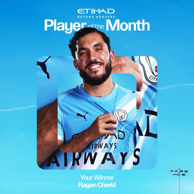 7场两球4助，曼城官方：谢尔基当选球队月最佳球员