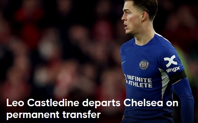 官方：20歲切爾西青訓球員卡斯爾代恩加盟英冠球隊米德爾斯堡