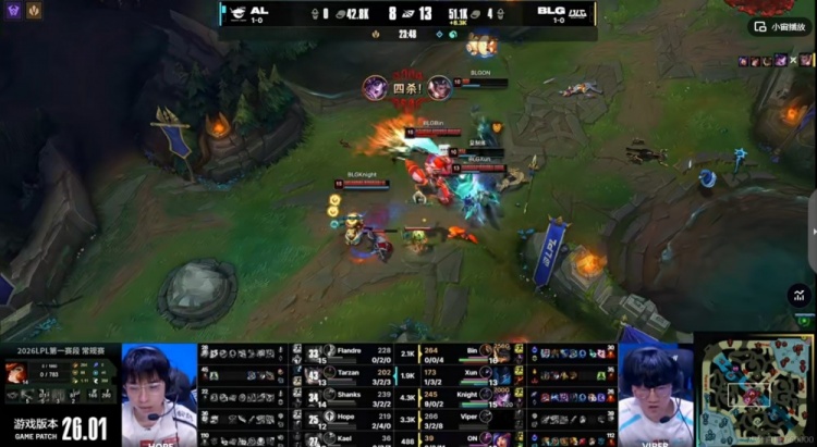 🎮三核发力！Bin兰博无限压制knight辛德拉团战收割 BLG赢次局