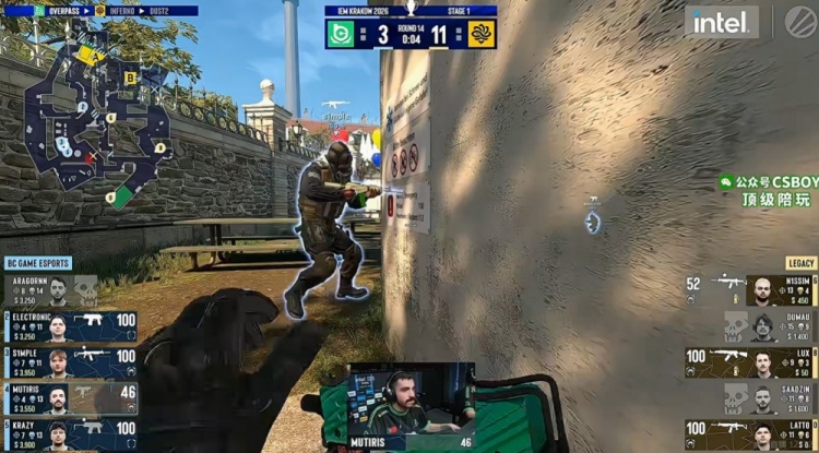 🎮2分翻给你看！s1mple逆风大狙顶住局势 BC大劣翻盘赢下自选图