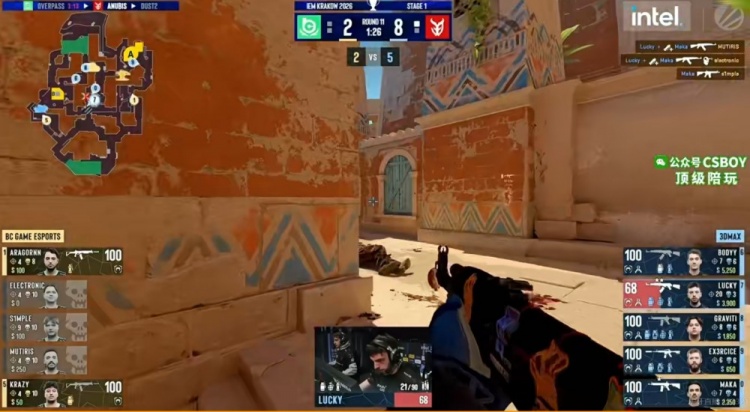 🎮这图没打过不ban？s1mple大狙四杀无力回天 BC输3D掉入败者组