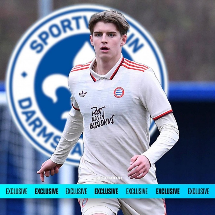 【拜仁慕尼黑】记者：拜仁20岁中卫德托尼将租借加盟达姆施塔特，含选择买断条款(图1)