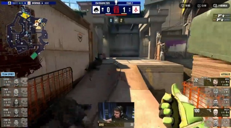 🎮zont1x下半苏醒!phzy独木难支 Spirit强势进攻击败Astralis