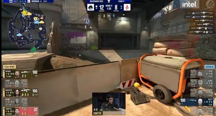 🎮zont1x下半苏醒!phzy独木难支 Spirit强势进攻击败Astralis