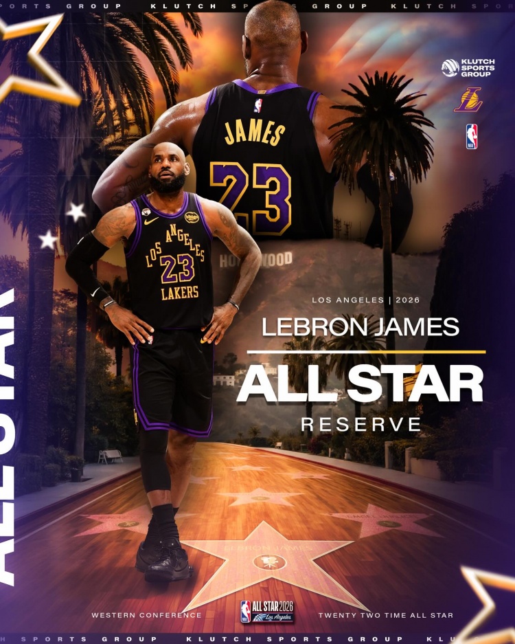 老詹&马克西&穆雷&新鹰王！Klutch Sports旗下四人入选全明星