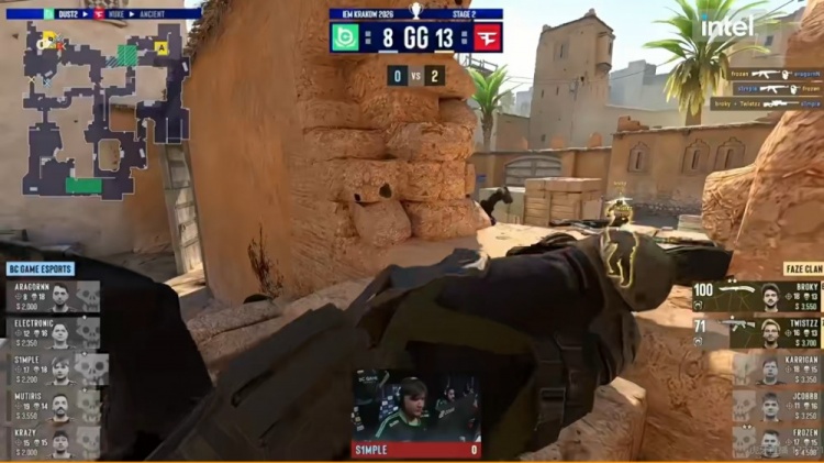 🎮指挥打第一怎么赢？s1mple连拿首杀无力回天 Faze赢下BC选图