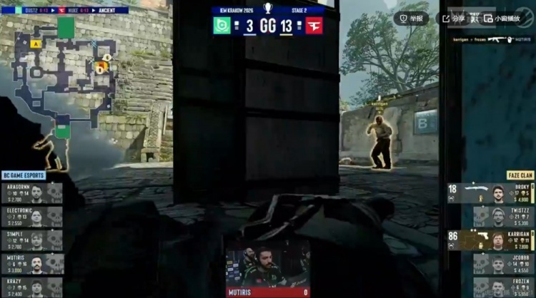 🎮地图熟练度差距！Twistzz火力全开单图21杀 Faze淘汰BC.GAME