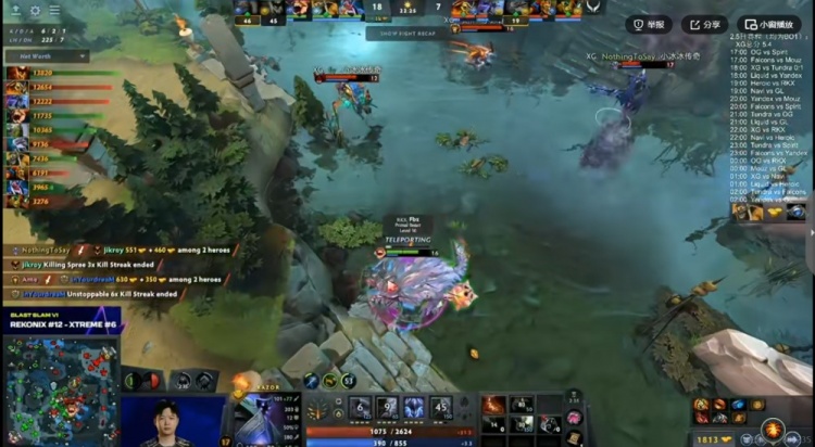 🎮感觉压力不大！NTS电魂BKB团战切入无人可挡 XG击败REKONIX