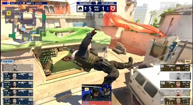 【QY球友会】🎮无需donk出手！tN1R单图18杀主宰战局Spirit横扫MOUZ拿下季军