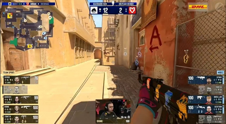 【QY球友会】🎮无需donk出手！tN1R单图18杀主宰战局Spirit横扫MOUZ拿下季军