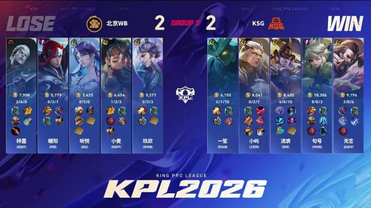 🎮强强对决！WB与KSG鏖战五局贡献精彩比赛 WB 3-2 KSG