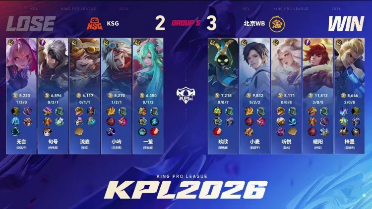 🎮强强对决！WB与KSG鏖战五局贡献精彩比赛 WB 3-2 KSG