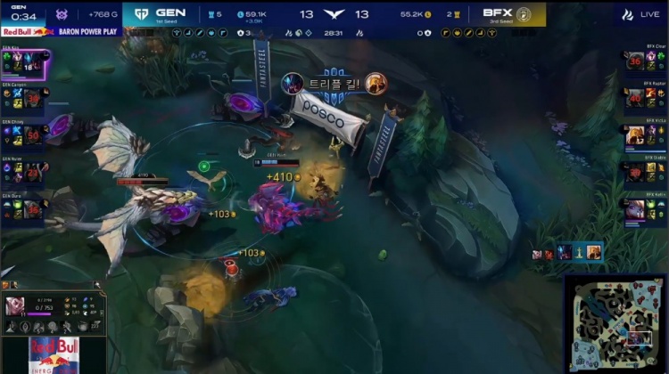 🎮别人家的大哥！Chovy岩雀抬3人 Kiin雷克塞挖穿BFX GEN赢首局