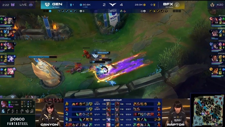 🎮运营差距大！Diable再遭针对 Kiin&Canyon联手收割 GEN拿赛点