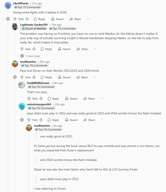 Reddit热议DK让二追三T1:T1现在无比想念Gumayusi;他是惩戒保险