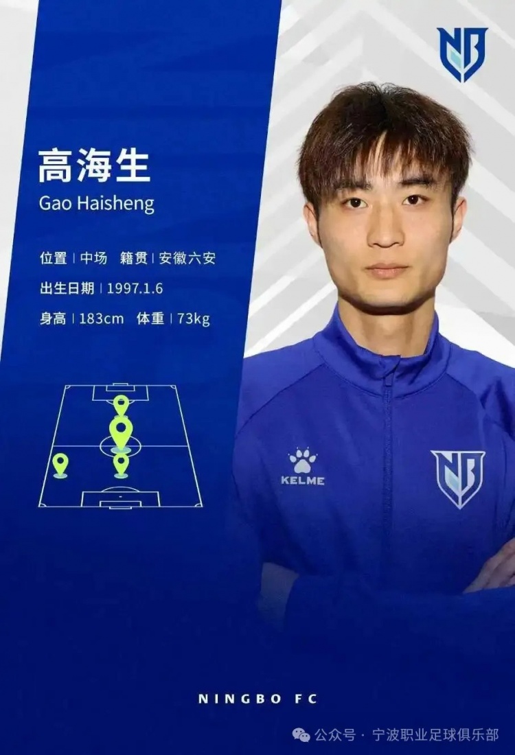 [中国足球]官宣｜周俊辰、刘越、高海生加盟宁波职业足球俱乐部(图3)