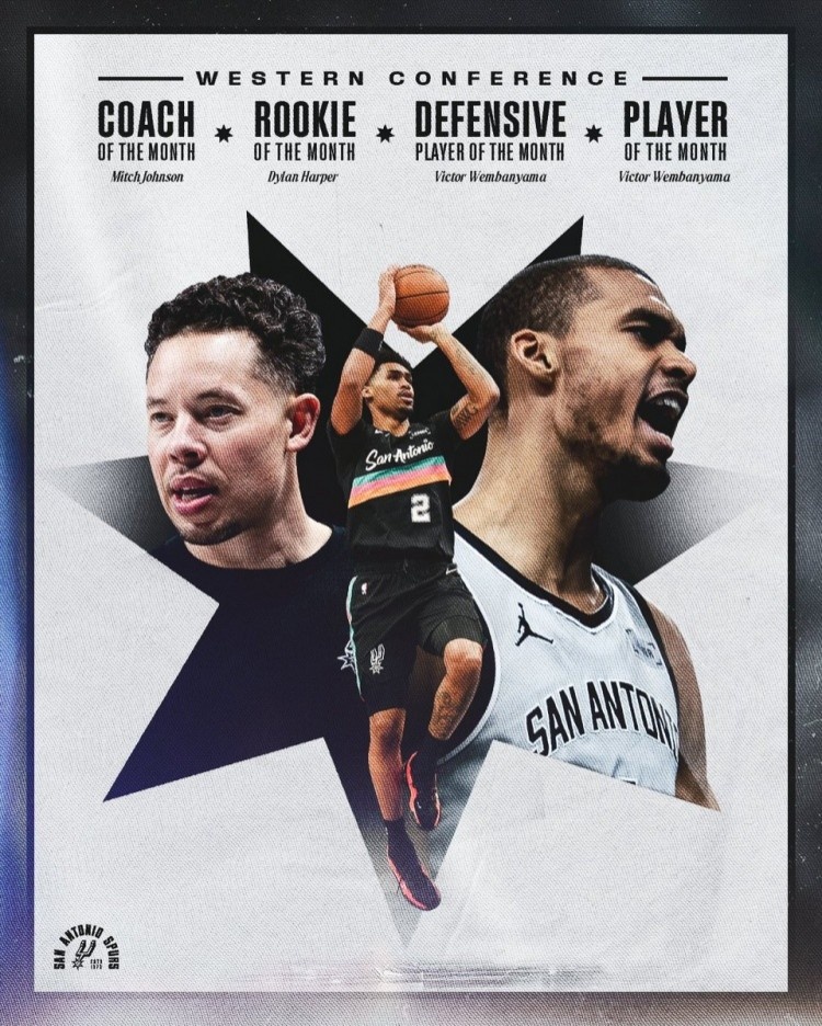 [好看推荐]马刺横扫月最佳所有荣誉！文班亚马：这太棒了 让我们继续前进！(图1)