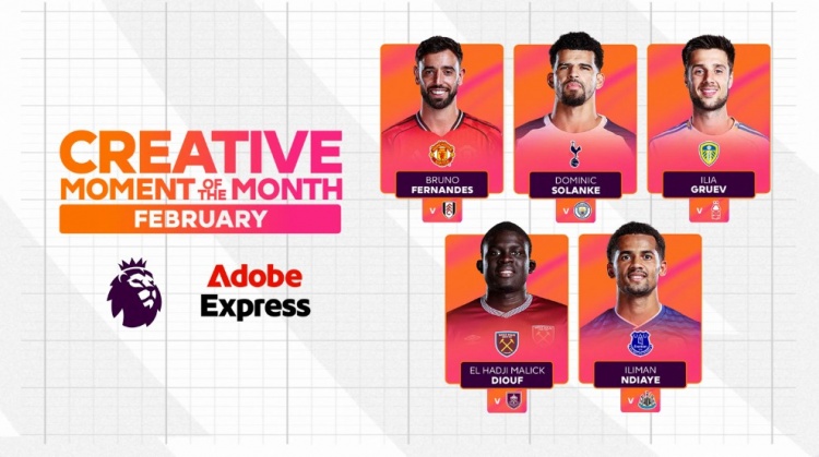 英超2月最有创意时刻投票：B费过人助攻、索兰克蝎子摆尾在列