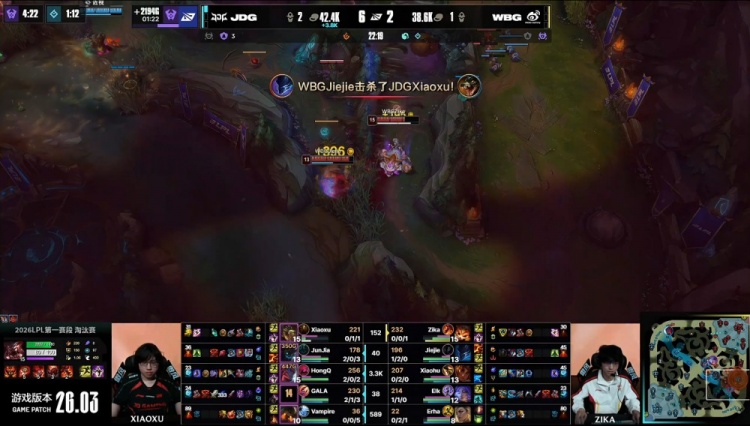 🎮到夏天了？Xiaohu遭HongQ完爆 Junjia节奏行云流水 JDG拿赛点