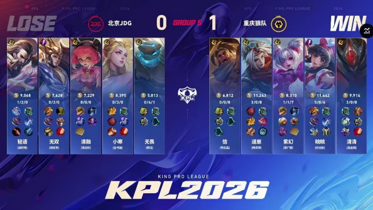 🎮JDG翻盘回敬狼队 JDG初入S组拿下狼队 JDG 3-2 狼队