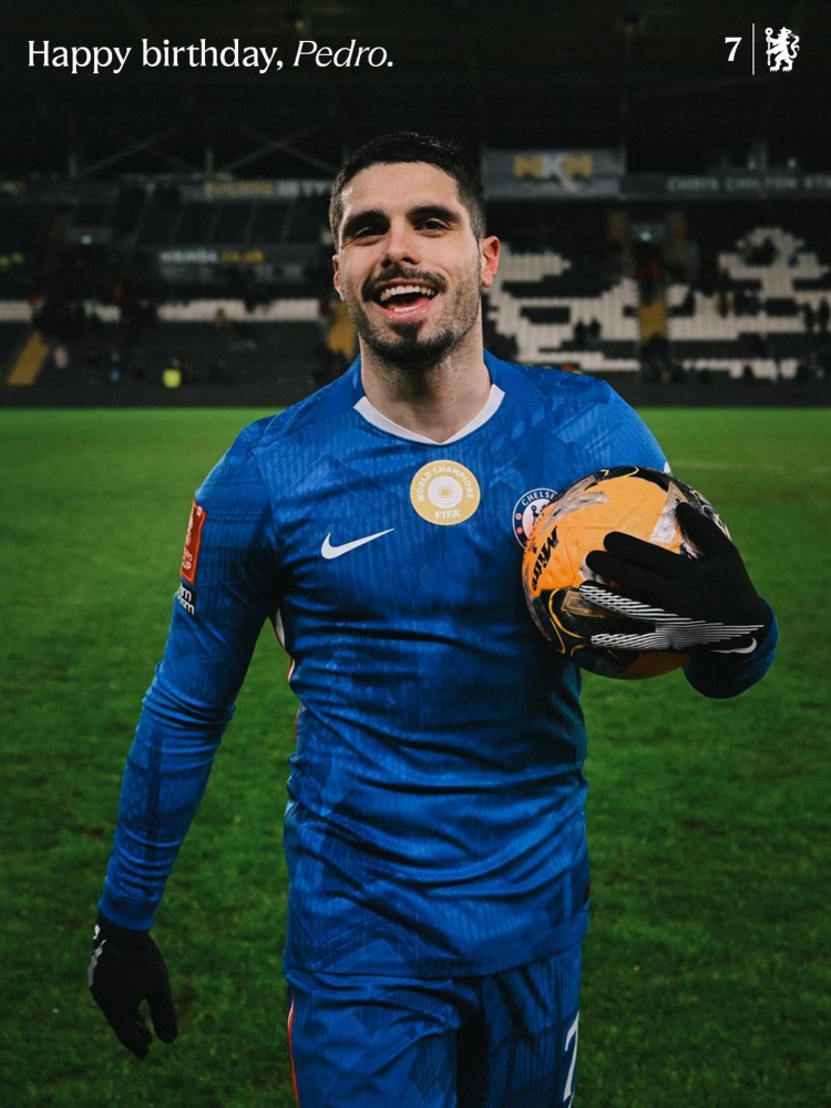 [体育头条]切尔西祝佩德罗·内托26岁生日快乐，加盟以来出战92场19球14助(图1)