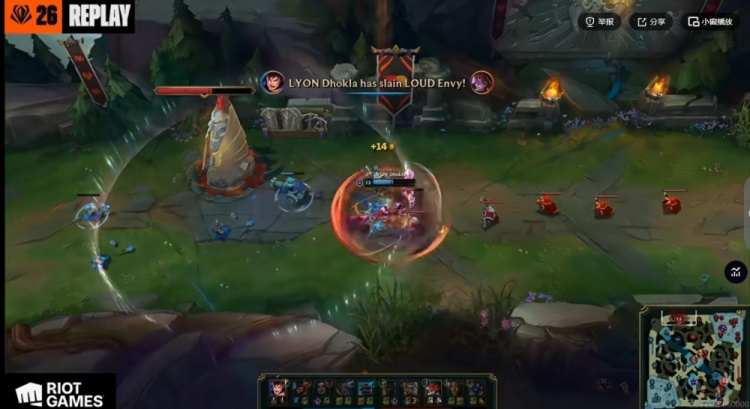 【蜗牛电竞】🎮德玛西亚！Dhokla盖伦单防Redbert牛头 LYON先行拿下赛点