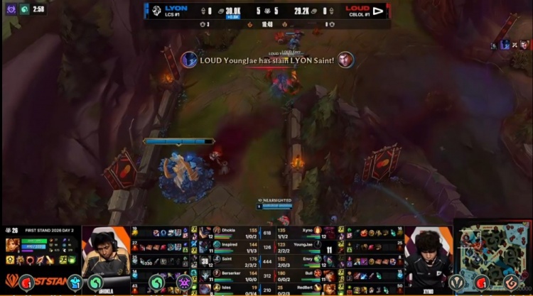 🎮午夜战歌！YoungJae梦魇连续逮捕Saint杰斯 LOUD再度扳平比分【球盟会】