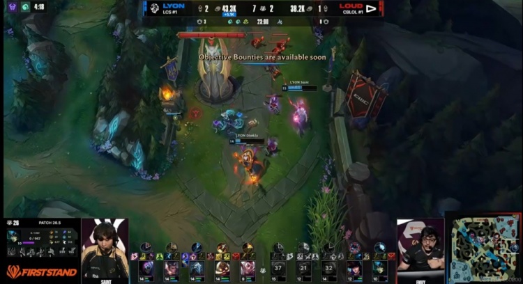 🎮成巴西图书馆了！Saint维克托团战无解 LYON击败LOUD将战GEN【球盟会】