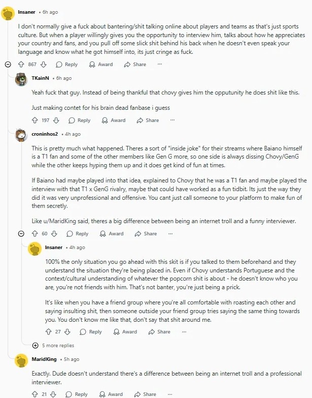 外网议Chovy采访被嘲讽：不感激采访的机会，还这样不尊重他