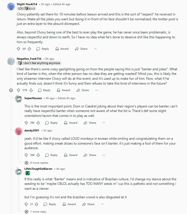 外网议Chovy采访被嘲讽：不感激采访的机会，还这样不尊重他