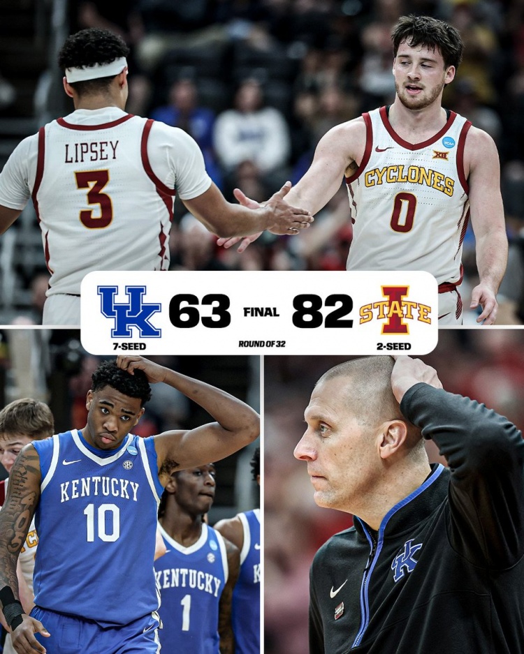  再遭滑铁卢！肯塔基大学惨败爱荷华州大 近6年疯三战绩惨淡