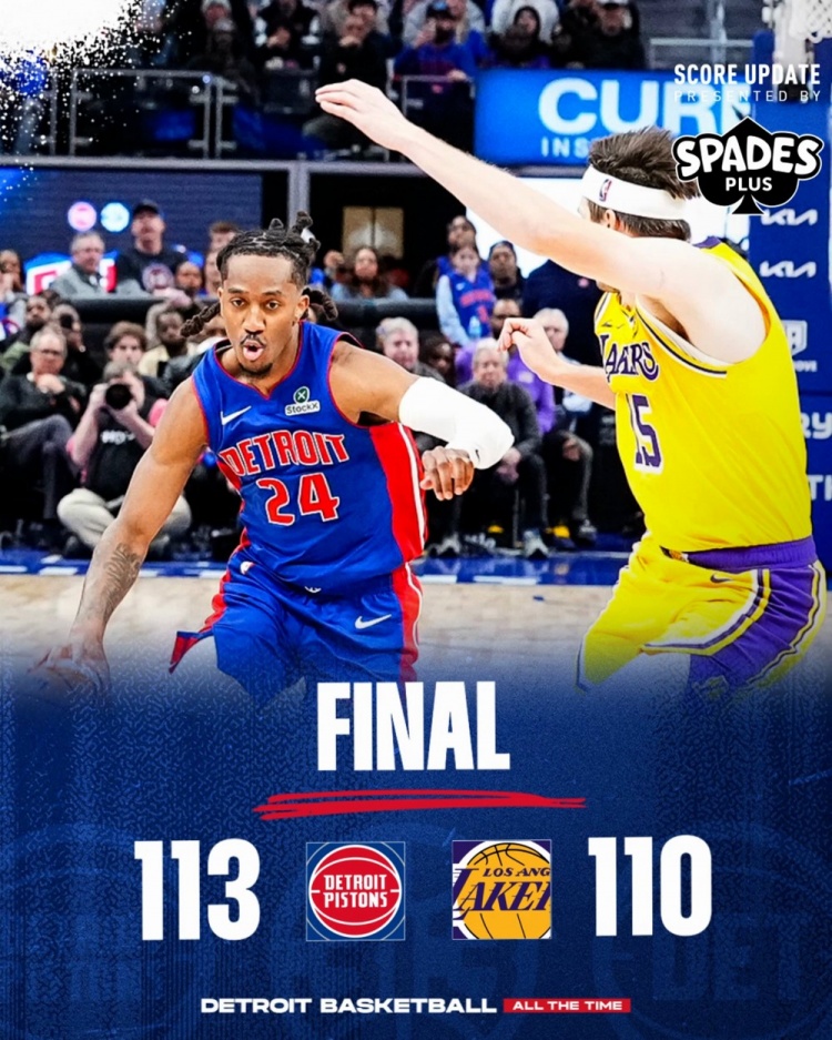 都很擅长！湖人关键时刻22胜7负胜率最高 活塞26胜12负胜场最多