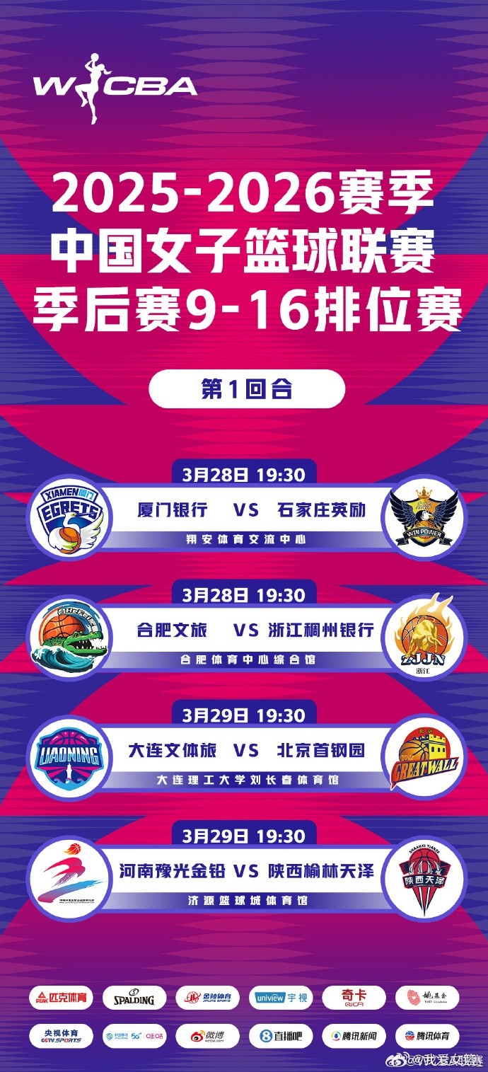 [好看推荐]WCBA季后赛9-16名排位赛前瞻：豫陕大战一触即发 八队角逐A组席位(图1)