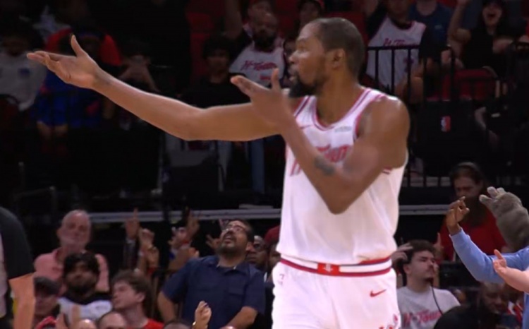  居然被放空？杜兰特弧顶超绝大空位三分球稳稳命中