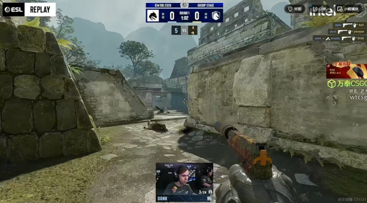 🎮donk依旧碾压sh1ro大狙稳准狠 双子星带队Spirit击败Liquid