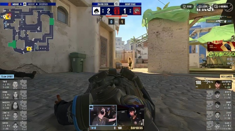 🎮donk终于等到队友苏醒！zont1x成最大帮手 Spirit艰难击败RC