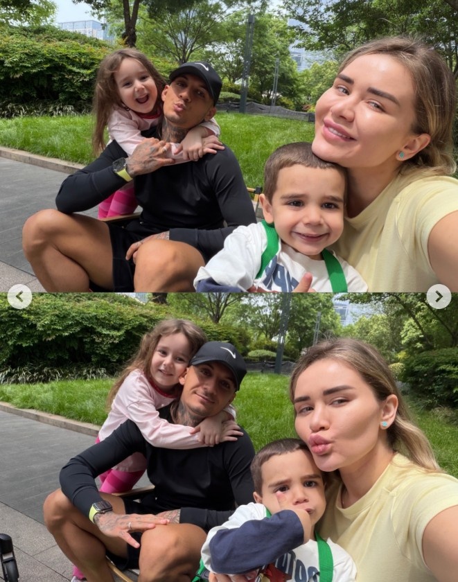 【你怎么看？】一家四口很幸福！米特里策妻子晒动态，米特里策和孩子为她庆生(图5)