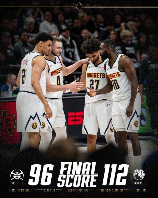  美网友谈森林狼3-1掘金：麦丹最后该来个360 戈贝尔成约基奇慈父