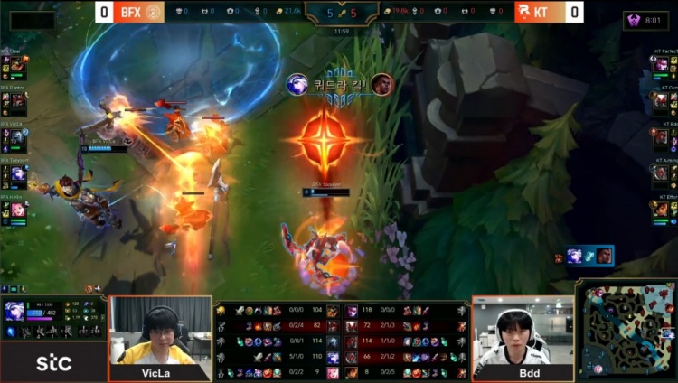 🎮WE羡慕哭了？Taeyoon艾希万箭齐发两轰四杀爆射KT BFX赢首局