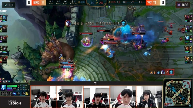 🎮轻松！Keria巴德联手Oner巨魔游走 T1首局23分钟速通BRO