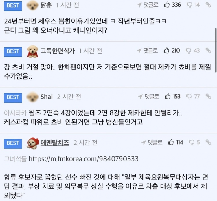 韩网热议：Zeka为什么能入选 随便塞人还要装作很公正 真让人恶心