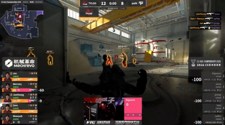 🎮赢的惊险！双M组合发威Jee赛点拿下1V3残局 TYLOO扳平比分