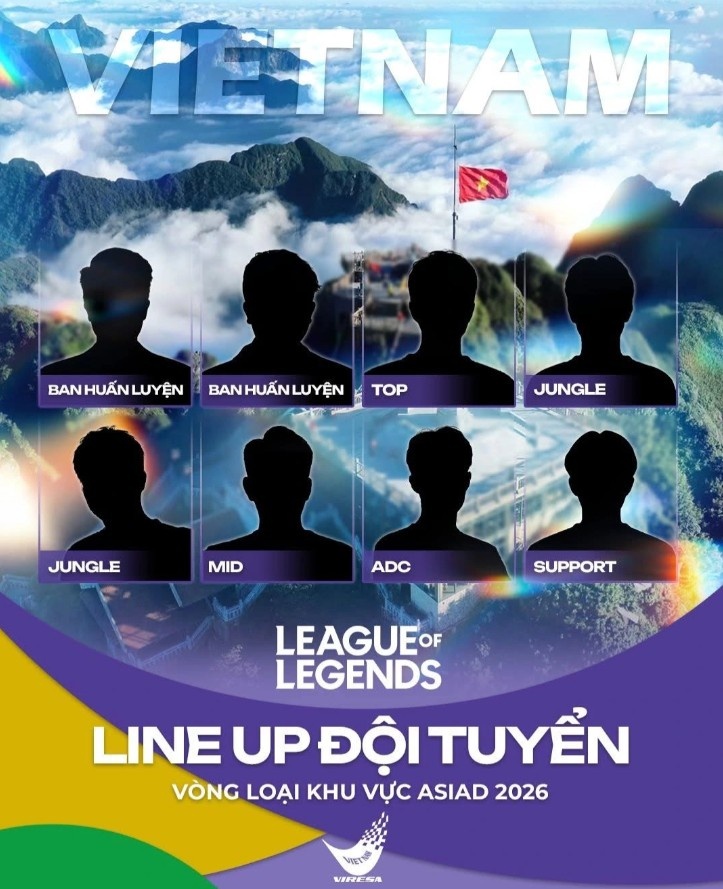 越南公布亚运会和ENC名单：老面孔SofM复出打野 GAM上辅+TSW中下野【球盟会】