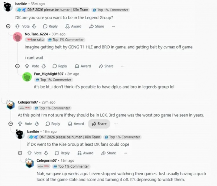 【蜗牛电竞】Reddit热议HLE战胜DK:许哥该请教Dopa怎么用卡牌打小鱼人