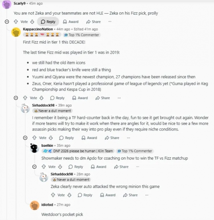 【蜗牛电竞】Reddit热议HLE战胜DK:许哥该请教Dopa怎么用卡牌打小鱼人