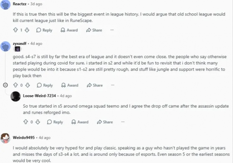 Reddit热议热议LOL怀旧服:AP剑圣、日炎神教、老剑姬回来了