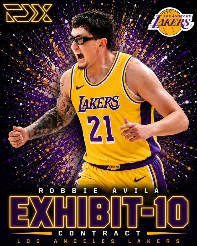 奶油贾巴尔！美记：湖人与罗比·阿维拉签下一份Exhibit-10合同